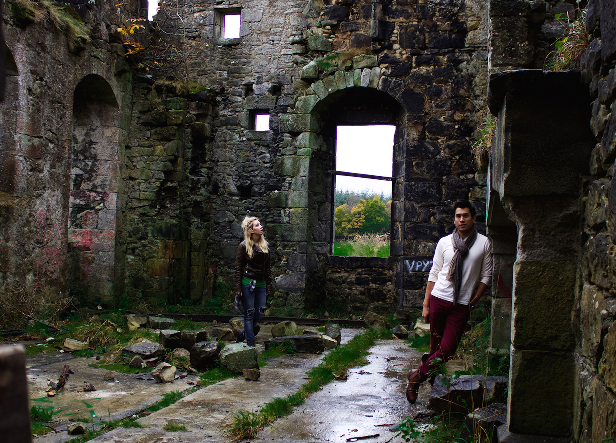 Exploring abandoned castle ruins in the Scottish Highlands